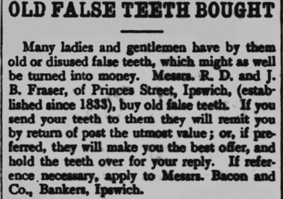 1900-01 Gnashers for cash